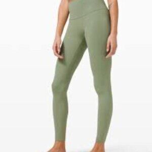 Lululemon Wunder Under Train Green High Rise Luxtreme 25" Athletic 2 Leggings